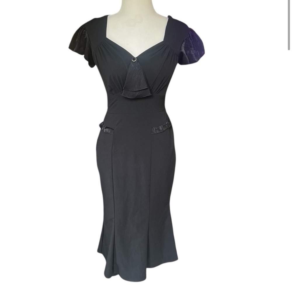 Stop Staring! Black secretary style pinup dress size small
